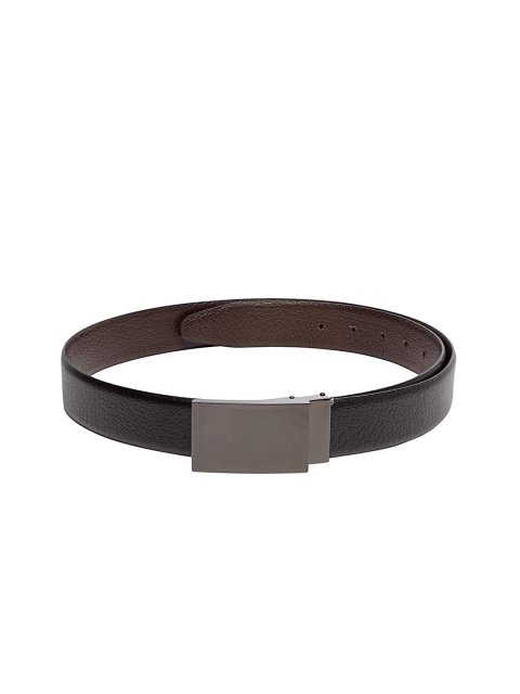 

Teakwood Leathers Men Black & Brown Textured Leather Belt