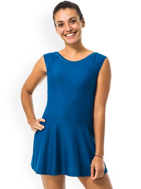 

Nabaiji By Decathlon Women Blue Solid Swimming Dress