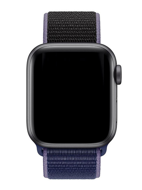 

macmerise Unisex Blue & Black Nightfall Ambience Woven Nylon Single-Piece Apple Watch Strap