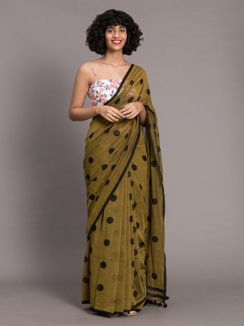 

Suta Olive Green Printed Saree