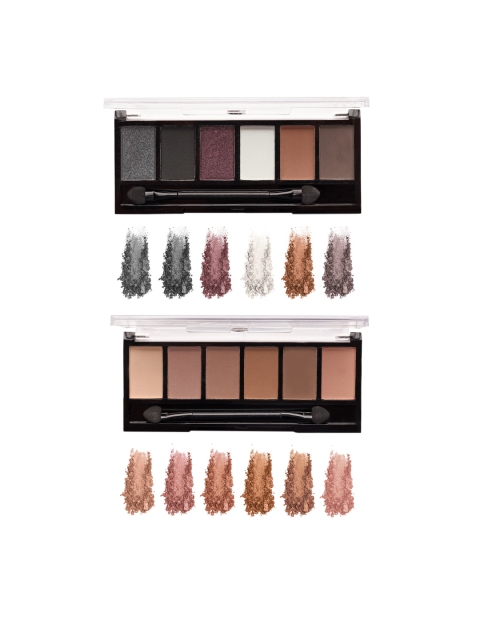 

Cameleon Women Set of 2 6 in 1 Eyeshadow Palette Smoky & Naked - 15.9 g each, Multi
