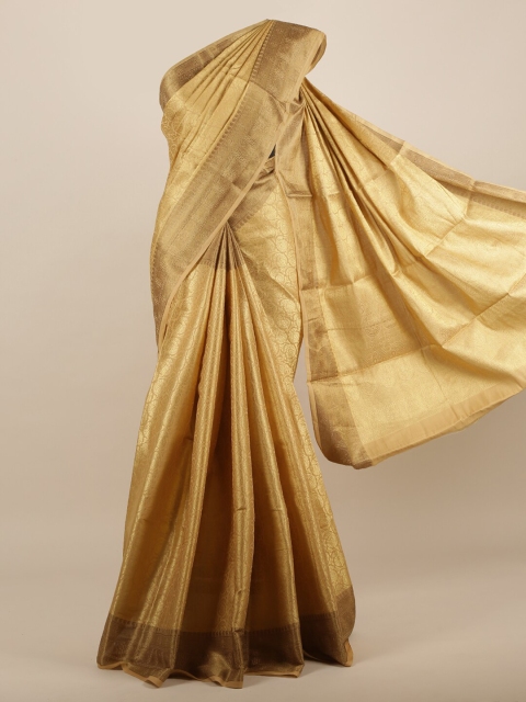 

Pothys Gold-Toned Striped Saree