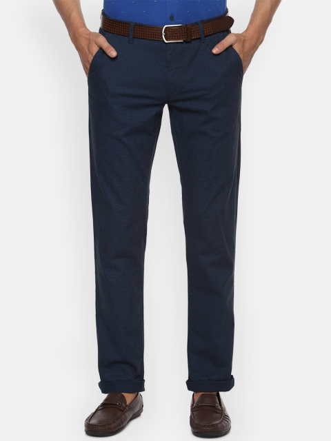 

Louis Philippe Sport Men Navy Blue Slim Fit Solid Formal Trousers