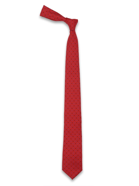 

Louis Philippe Men Red Woven Design Tie
