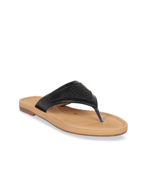

Bella Toes Women Black T-Strap Flats with Laser Cuts