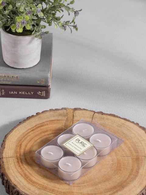 

Pure Home and Living Set Of 4 Grey Red Currant and Oak Tealight Candle Boxes