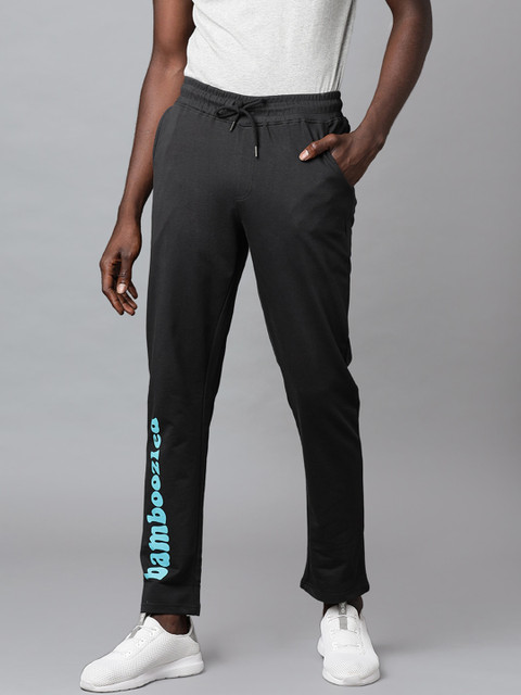 

Blue Saint Men Black Cotton Slim-Fit Track Pants