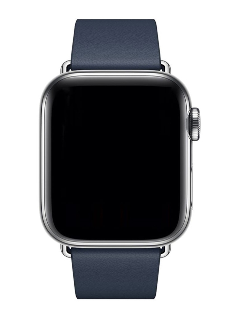 

macmerise Blue Solid Single-Piece Leather Apple Watch Band Strap