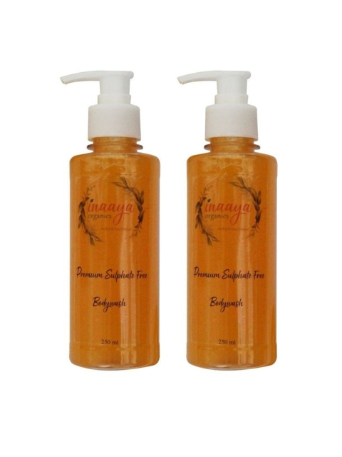 

Inaaya Organics Set of 2 Coffee Scrub Body Wash Shower Gel - 250 ml each, Multi