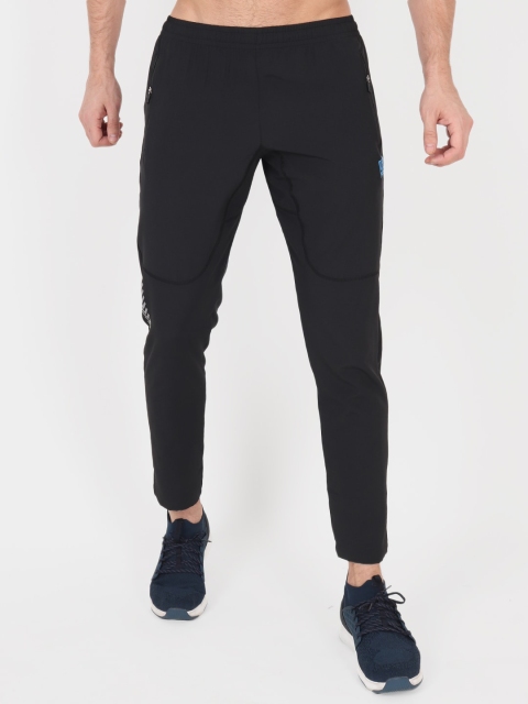 

VEGA Men Black Solid Slim-Fit Stretchable Dri-Fit Sports Track Pants