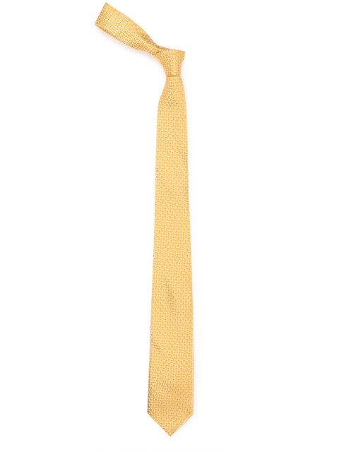 

Louis Philippe Men Yellow Woven Design Tie
