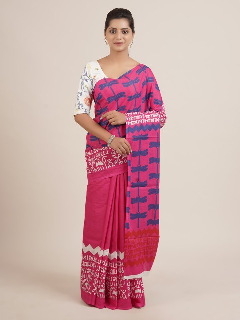 

Pothys Pink Printed Pure Cotton Saree