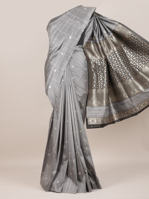 

Pothys Grey Woven Design Pure Silk Saree