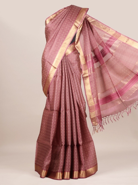 

Pothys Purple Pure Silk Woven Design Tussar Saree