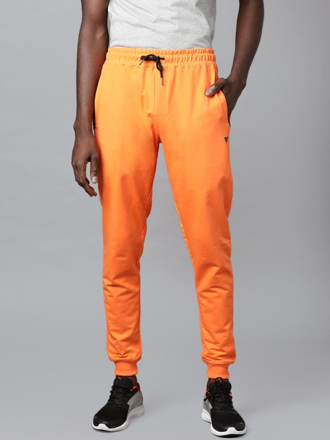 

Blue Saint Men Orange Solid Slim-fit JARETH Cotton Joggers