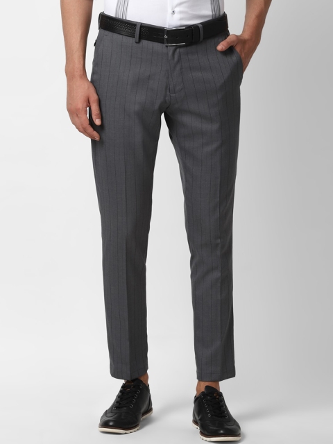 

Louis Philippe Sport Men Grey Slim Fit Striped Regular Trousers