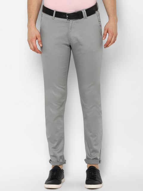 

Solly Jeans Co. Men Grey Slim Fit Solid Regular Trousers