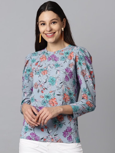 

Blue Saint Women Multicoloured Floral Printed Regular Top, Multi