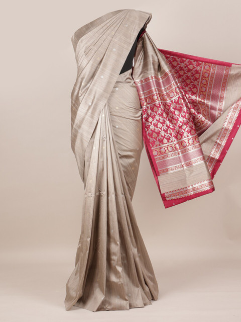 

Pothys Tan Printed Pure Silk Saree