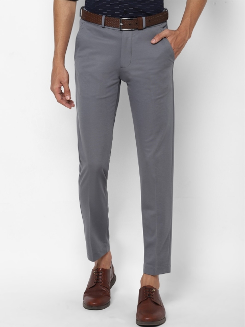 

Allen Solly Men Grey Slim Fit Solid Regular Trousers