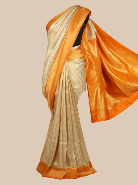 

Pothys Off-White Art Silk Woven Design Banarasi Saree