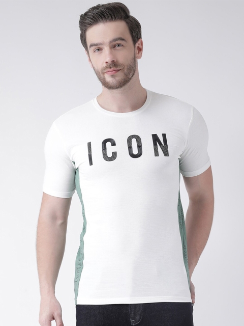 

Rex Straut Jeans Men White Typography Printed Slim Fit T-shirt