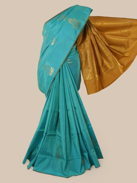 

Pothys Blue Pure Silk Woven Design Kanjeevaram Saree