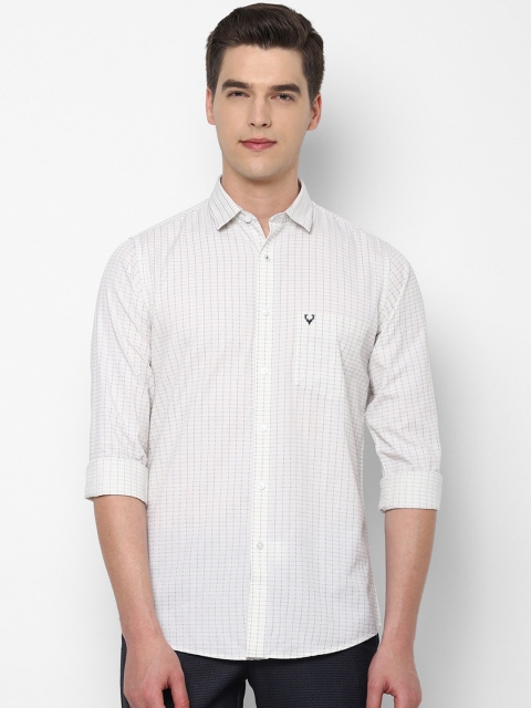 

Allen Solly Men White Slim Fit Striped Casual Shirt