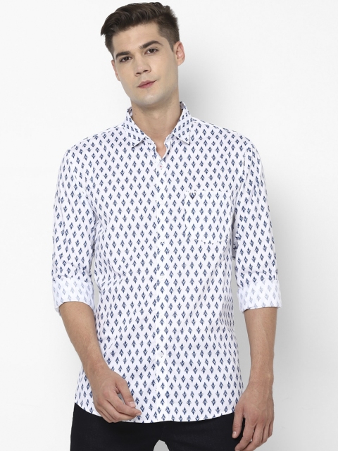 

Allen Solly Men White Slim Fit Printed Casual Shirt