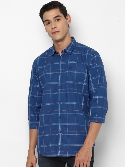 

Allen Solly Sport Men Blue & White Regular Fit Checked Casual Shirt