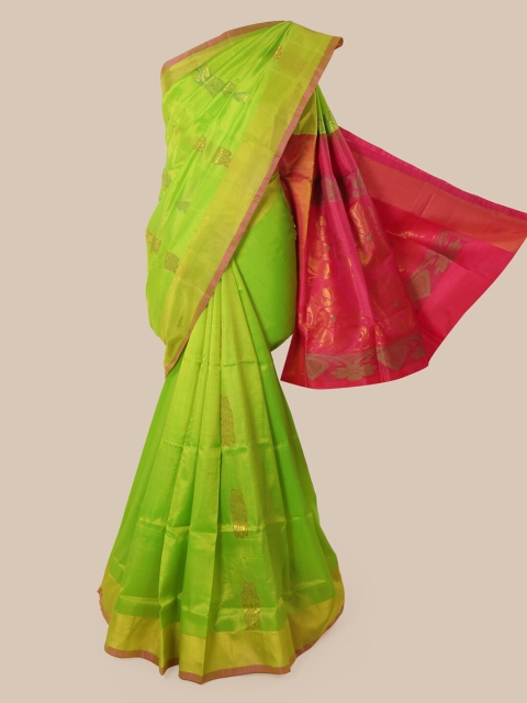 

Pothys Green Pure Silk Woven Design Kanjeevaram Saree