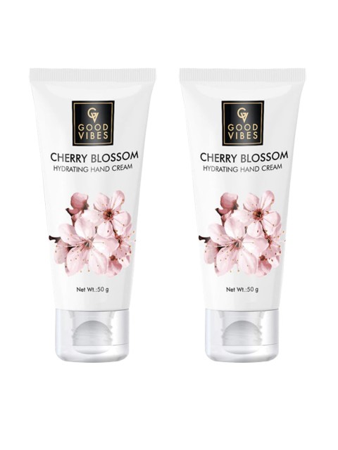 

Good Vibes Pack of 2 Hydrating Hand Cream Cherry Blossom 50 g, Transparent
