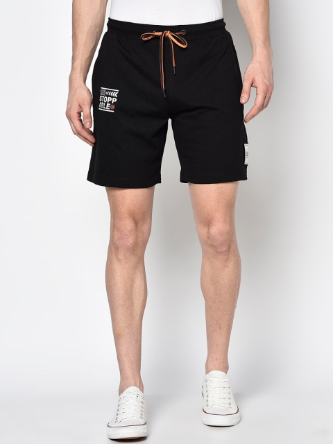 

Octave Men Black Solid Regular Fit Sports Shorts