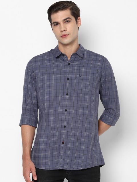 

Solly Jeans Co. Men Grey & White Regular Fit Checked Casual Shirt