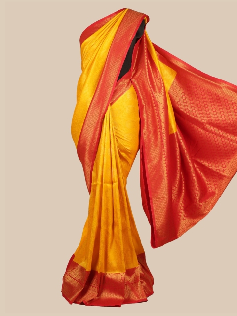 

Pothys Mustard Woven Design Art Silk Saree
