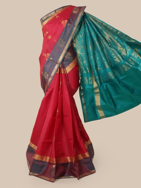 

Pothys Pink Woven Design Kanjeevaram Saree