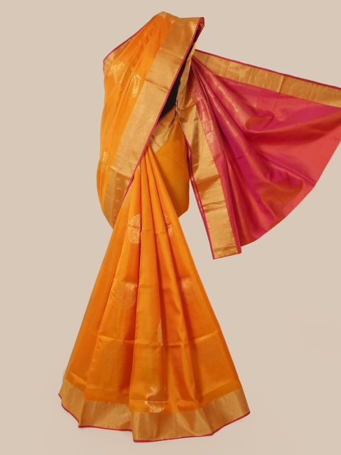 

Pothys Orange Pure Silk Woven Design Kanjeevaram Saree