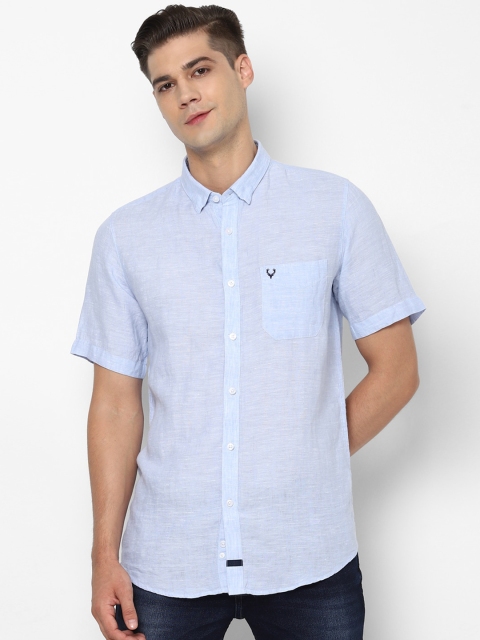 

Allen Solly Men Blue Slim Fit Solid Casual Shirt
