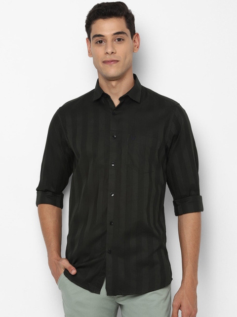 

Allen Solly Men Olive Green Slim Fit Checked Casual Shirt