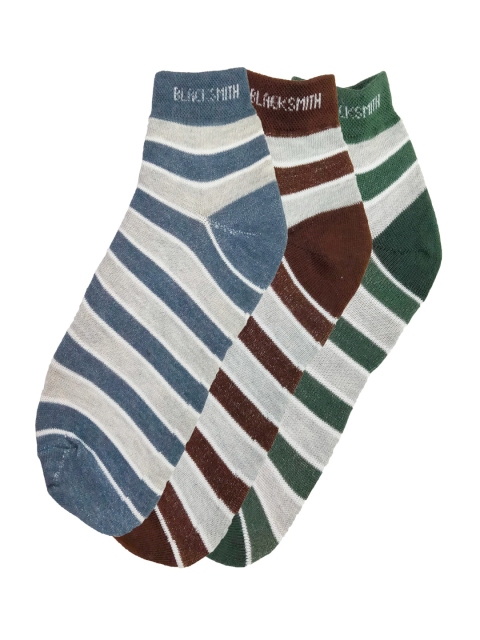 

Blacksmith Men Pack Of 3 Assorted Pure Cotton Ankle-Length Socks