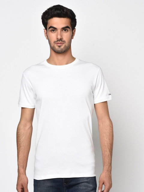Octave Men White Cotton T-shirt