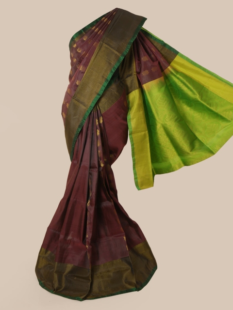 

Pothys Coffee Brown Pure Silk Woven Design Kanjeevaram Saree