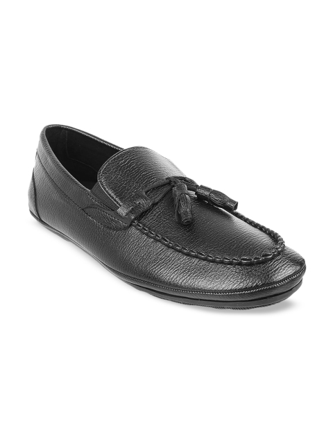 

WALKWAY Men Black Tassels Loafers