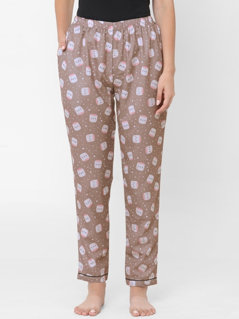 

FashionRack Women Brown Printed Lounge Pants