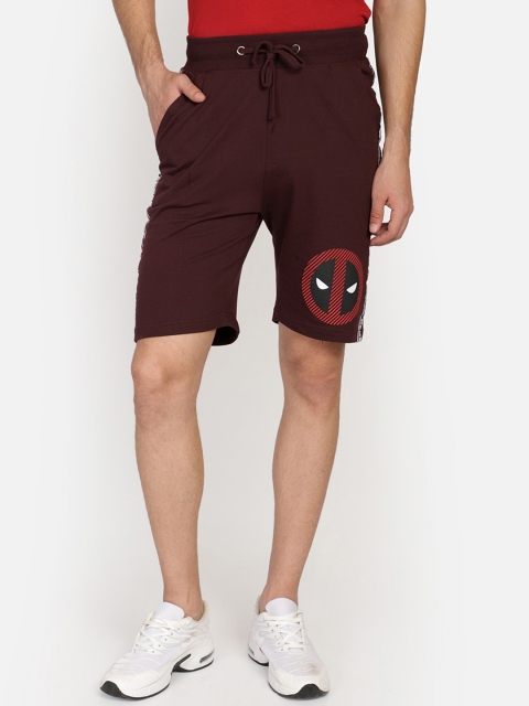 

Free Authority Men Maroon Deadpool Print Shorts