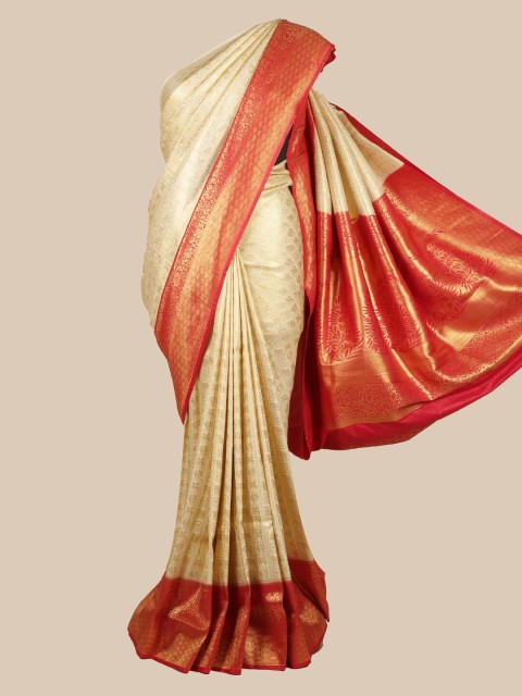 

Pothys Off-White Woven Design Art Silk Saree