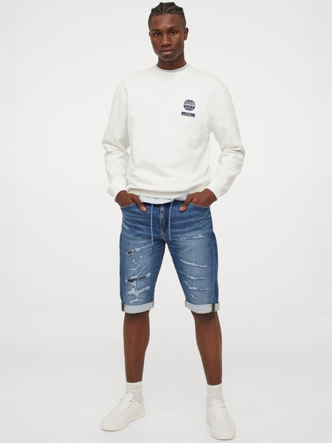 

H&M Men Blue Hybrid Relaxed Jogger Shorts