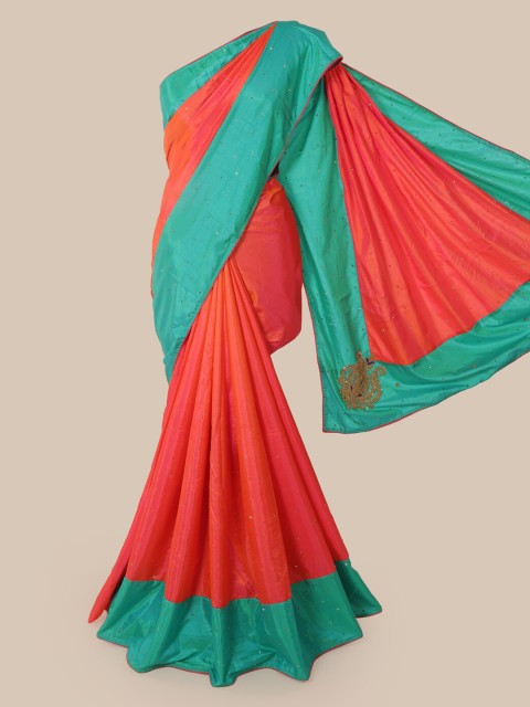 

Pothys Pink Solid Saree