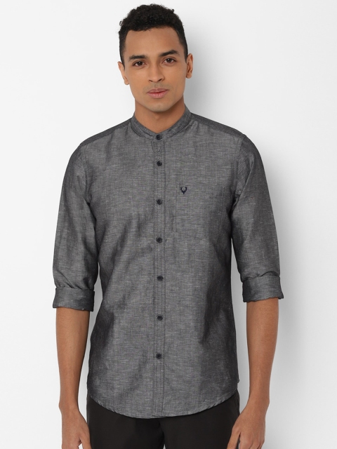 

Solly Jeans Co. Men Grey Regular Fit Solid Casual Shirt