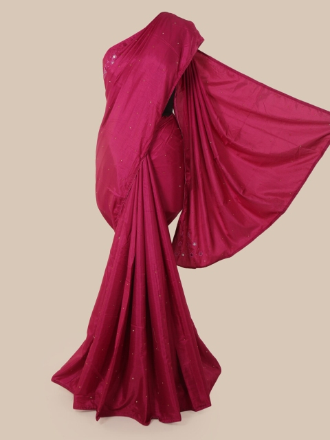

Pothys Purple Embellished Art Silk Saree
